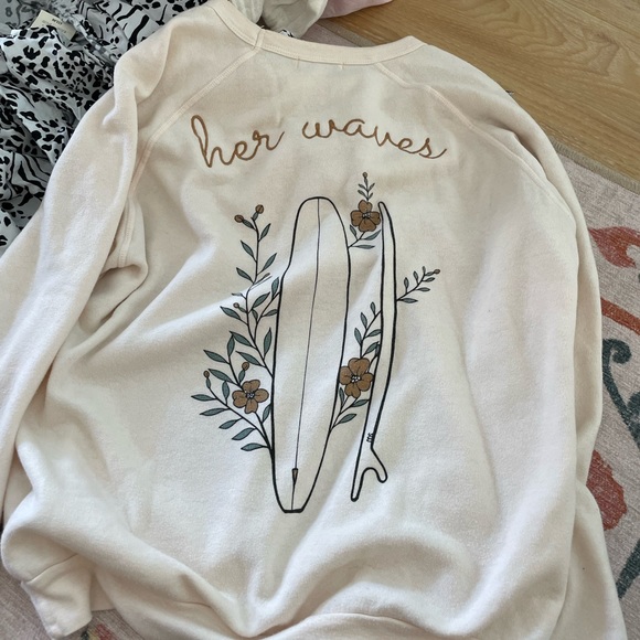 Her Waves Pink Floral and Fins Sweatshirt - medium, sold out! - Picture 10 of 11